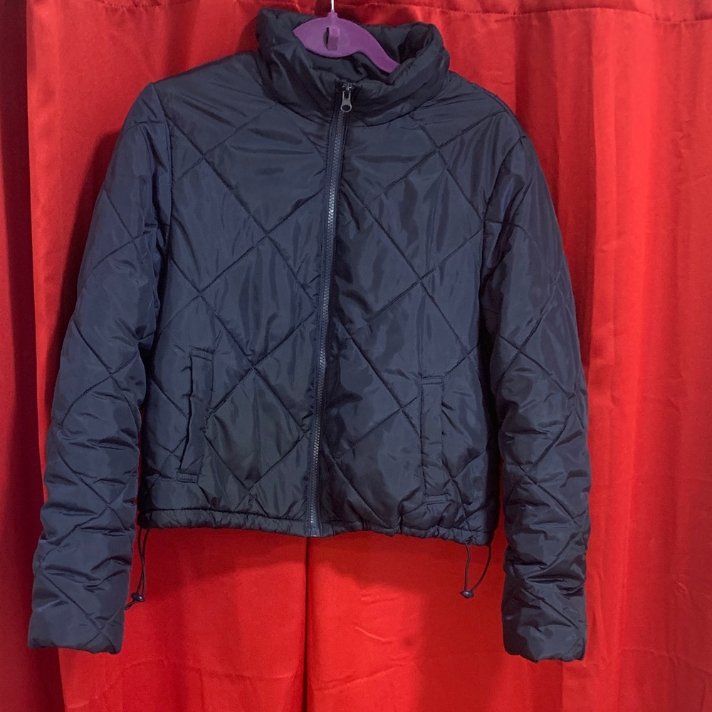 Ci Sono Outerwear Women's Dark Blue Quilted Puffer Jacket L